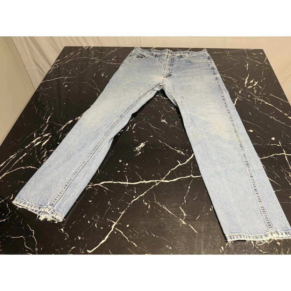 Wrangler Jeans, Men's Size 36x32, Light Blue, Denim Straight Leg Pockets